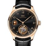 IWC Portuguese Tourbillon IW545901 (2024) - Zwart wijzerplaat 42mm Roségoud (1/1)