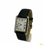 Cartier Tank WSTA0041 (2022) - White dial 34 mm Steel case (1/8)