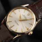 Rolex Oyster Perpetual 1011 (1965) - Zilver wijzerplaat 34mm Geelgoud (3/8)