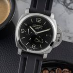Panerai Luminor 1950 3 Days GMT Power Reserve Automatic PAM00321 (Unknown (random serial)) - Black dial 44 mm Steel case (3/8)