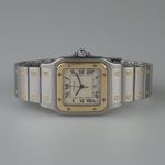 Cartier Santos Galbée 187901 (Unknown (random serial)) - Silver dial 29 mm Gold/Steel case (3/8)