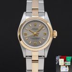 Rolex Oyster Perpetual 67183 (1993) - Grey dial 26 mm Gold/Steel case (1/8)
