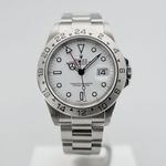 Rolex Explorer II 16570 (2002) - Wit wijzerplaat 40mm Staal (1/8)