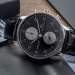 IWC Portuguese Chronograph IW371404 (Onbekend (willekeurig serienummer)) - Zwart wijzerplaat 41mm Staal (2/8)