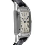 Cartier Santos Dumont WSSA0032 (Onbekend (willekeurig serienummer)) - Zilver wijzerplaat 47mm Staal (7/8)