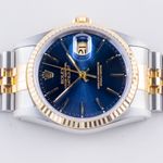 Rolex Datejust 36 16233 (1990) - Blue dial 36 mm Gold/Steel case (6/8)