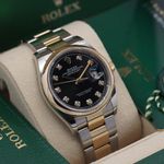 Rolex Datejust 36 126203 (2021) - Black dial 36 mm Gold/Steel case (1/8)