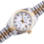 Rolex Lady-Datejust 69173 (1990) - White dial 26 mm Gold/Steel case (1/8)