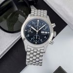 IWC Pilot Chronograph IW370605 (2000) - Zwart wijzerplaat 39mm Staal (1/8)