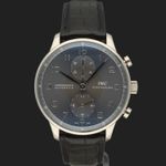 IWC Portuguese Chronograph IW371431 (2016) - Grey dial 41 mm White Gold case (3/8)