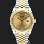 Rolex Datejust 36 126233 (2019) - Champagne dial 36 mm Gold/Steel case (2/8)