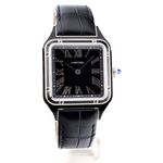 Cartier Santos Dumont WSSA0046 (2023) - Zwart wijzerplaat 31mm Staal (1/8)