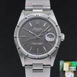 Rolex Oyster Perpetual Date 15210 (1993) - 34mm Staal (1/8)