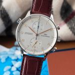 IWC Portuguese Chronograph IW371202 (Onbekend (willekeurig serienummer)) - Zilver wijzerplaat 41mm Staal (3/8)