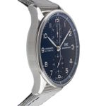 IWC Portuguese Chronograph IW371491 (Onbekend (willekeurig serienummer)) - Blauw wijzerplaat 41mm Staal (7/8)