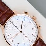 IWC Portuguese Chronograph IW371480 (2014) - Zilver wijzerplaat 41mm Roodgoud (3/8)