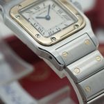 Cartier Santos Galbée 1057930 (1994) - White dial 24 mm Gold/Steel case (7/8)