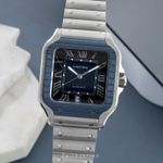 Cartier Santos WSSA0048 (Onbekend (willekeurig serienummer)) - Blauw wijzerplaat 40mm Staal (1/8)