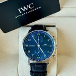 IWC Portuguese Chronograph IW371491 (2018) - Blue dial 41 mm Steel case (7/7)