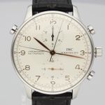 IWC Portuguese Chronograph IW3712 (1998) - Silver dial 42 mm Steel case (1/8)