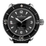 Blancpain Fifty Fathoms 5015-12B30-B52A (2024) - Zwart wijzerplaat 45mm Titanium (1/8)