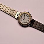 Cartier Santos 8192 (1985) - Wit wijzerplaat 33mm Goud/Staal (3/8)