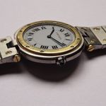 Cartier Santos 8192 (1985) - Wit wijzerplaat 33mm Goud/Staal (5/8)