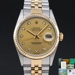 Rolex Datejust 36 16233 (1995) - Champagne dial 36 mm Gold/Steel case (1/8)