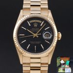 Rolex Day-Date 36 18238 (1991) - Zwart wijzerplaat 36mm Geelgoud (1/8)