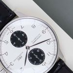 IWC Portuguese Chronograph IW371411 (2004) - Silver dial 41 mm Steel case (4/8)