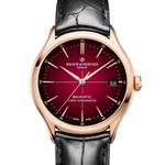 Baume & Mercier Clifton M0A10591 (2024) - Red dial 39 mm Rose Gold case (2/3)