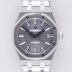 Audemars Piguet Royal Oak Selfwinding 15450ST (2021) - Grey dial 37 mm Steel case (3/8)