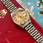 Rolex Lady-Datejust 69173G (1989) - Gold dial 26 mm Gold/Steel case (5/8)