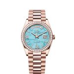 Rolex Day-Date 36 128345RBR (2024) - Blue dial 36 mm Rose Gold case (1/1)