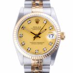 Rolex Datejust 31 68273 (1991) - Champagne dial 31 mm Gold/Steel case (3/8)