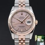 Rolex Datejust 36 116231 (2006) - Pink dial 36 mm Gold/Steel case (1/8)