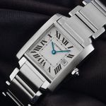 Cartier Tank Française 2465 (2004) - Wit wijzerplaat 25mm Staal (3/8)