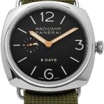 Panerai Radiomir 8 Days PAM00190 (2008) - Zwart wijzerplaat 45mm Staal (1/6)