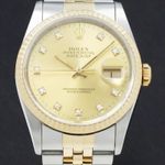 Rolex Datejust 36 16233 (1991) - Gold dial 36 mm Gold/Steel case (1/7)