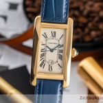 Cartier Tank Américaine W2603556 (Unknown (random serial)) - Silver dial 41 mm Yellow Gold case (3/8)