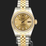 Rolex Lady-Datejust 179173 (2011) - Champagne dial 26 mm Gold/Steel case (2/8)