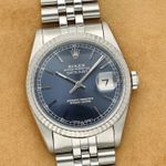 Rolex Datejust 36 16234 (1991) - Blauw wijzerplaat 36mm Staal (1/8)
