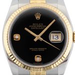 Rolex Datejust 36 116233 (2003) - Black dial 36 mm Gold/Steel case (2/7)