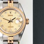 Rolex Lady-Datejust 69173 (1994) - Champagne wijzerplaat 26mm Goud/Staal (5/7)
