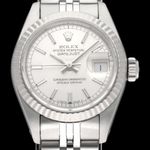 Rolex Lady-Datejust 69174 (1989) - Zilver wijzerplaat 26mm Staal (1/8)