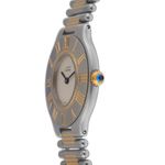 Cartier 21 Must de Cartier 9010 (1992) - Wit wijzerplaat 30mm Goud/Staal (4/8)