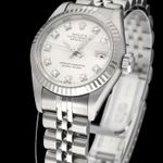Rolex Lady-Datejust 69174 (1995) - Zilver wijzerplaat 26mm Staal (7/8)