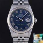 Rolex Datejust 36 16234 (1995) - Blue dial 36 mm Steel case (1/8)