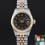 Rolex Lady-Datejust 79173 (2000) - Zwart wijzerplaat 26mm Goud/Staal (1/8)