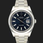 Rolex Datejust II 116300 (2014) - Blue dial 41 mm Steel case (2/8)